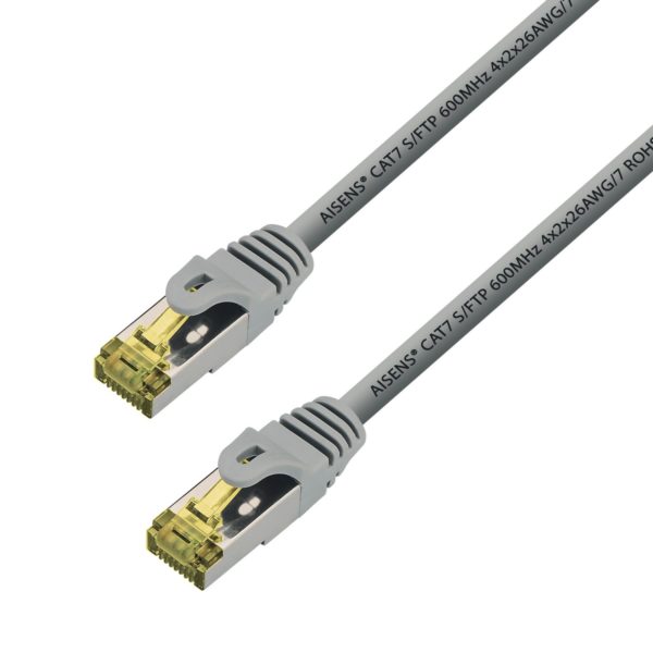 CABLE RED LATIGUILLO RJ45 LSZH CAT.7 SFTP AWG26 GRIS 0.25M AISENS A146-0332