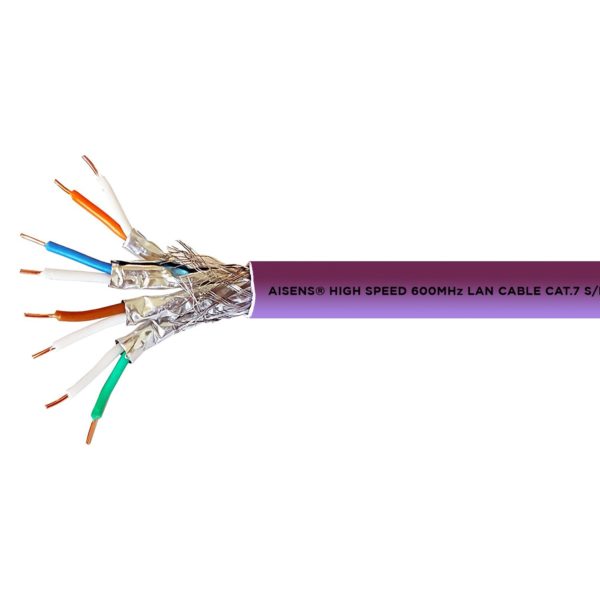 CABLE RED RJ45 LSZH CPR ECA CAT.7 SFTP AWG23 VIOLETA 305M AISENS A146-0368