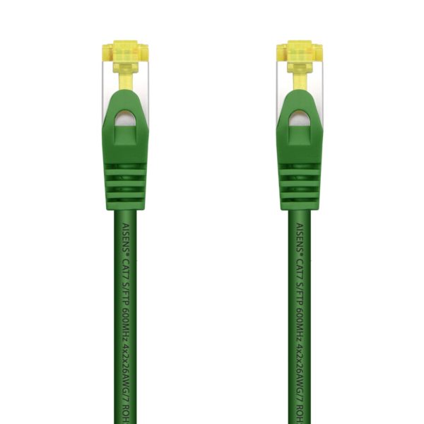 CABLE RED LATIGUILLO RJ45 LSZH CAT.7 SFTP AWG26 VERDE 0.5M AISENS A146-0481