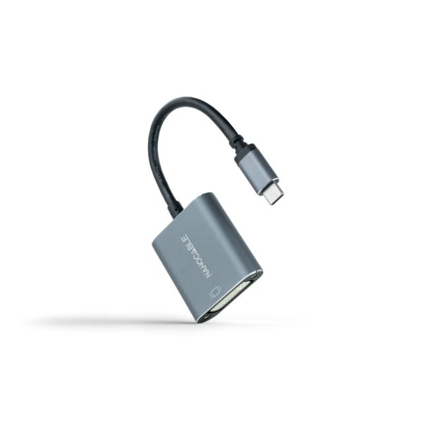 CONVERSOR USB-C A DVI ALUMINIO GRIS 15 CM NANOCABLE 10.16.4103-G