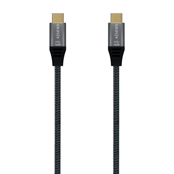 CABLE USB 3.2 GEN2x2 20GBPS 100W E-MARK USB-CM-USB-CM GRIS 0.6M AISENS A107-0670