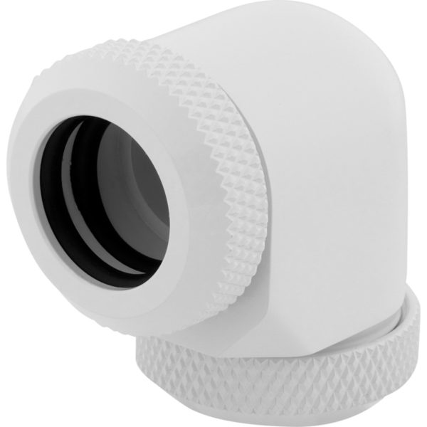 REFRIGERACION CUSTOM CORSAIR HYDROX CODO RIGIDO12MM Series XF BLANCO 2UNDS