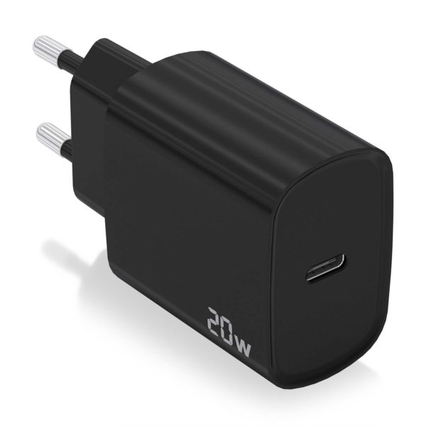 CARGADOR USB-C PD3.0 1 PUERTO 1xUSB-C 20W NEGRO AISENS A110-0753
