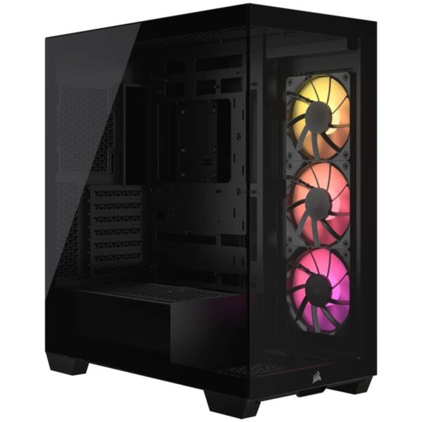 CAJA ATX SEMITORRE CORSAIR 3500X CRISTAL TEMPLADO LYF 3VENTILADORES ARGB BLACK