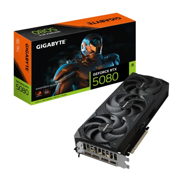 VGA PCI-EX NVIDIA GIGABYTE RTX5080 WINDFORCE OC SFF 16G GDDR7 PCIE HDMI 3DP 3VEN