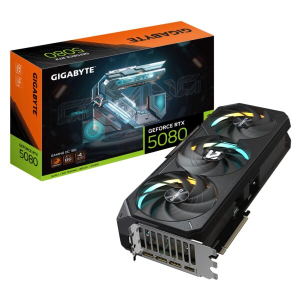 VGA PCI-EX NVIDIA GIGABYTE RTX5080 GAMING OC 16G GDDR7 PCIE HDMI 3DP 3VEN
