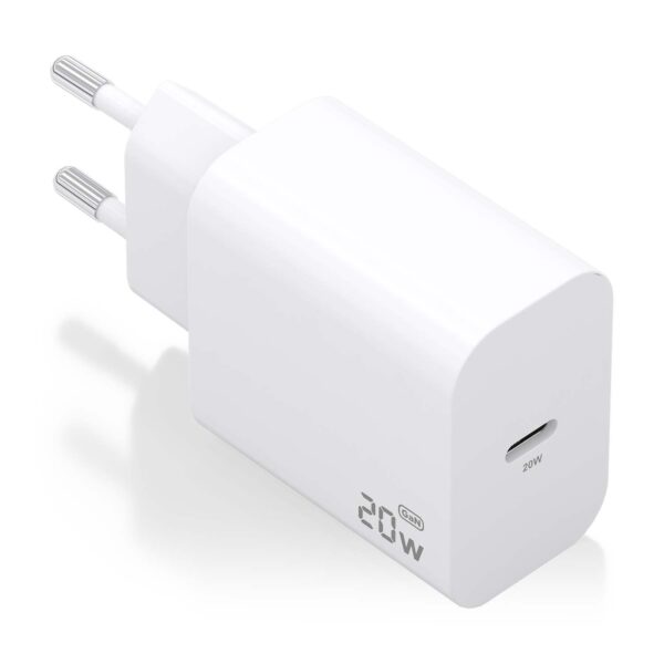 CARGADOR GaN 20W 1xUSB-C PD3.0 BLANCO AISENS A110-0938