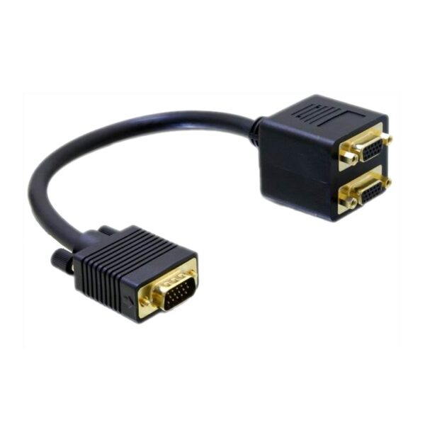 CABLE BIFURCADOR SVGA 3C+9 HDB15M-2XHDB15H ORO 20 CM NANOCABLE 10.15.1900