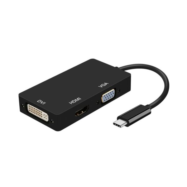 CONVERSOR USB-C MACHO A DVIH_ HDMI 4K 30HZH_VGAH 15CM  AISENS  A109-0343