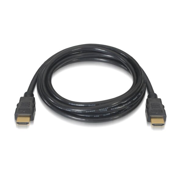 CABLE HDMI V2.0 4K 60HZ 18GBPS AM-AM CERTIFICADO NEGRO 1.0 M NANOCABLE 10.15.3601