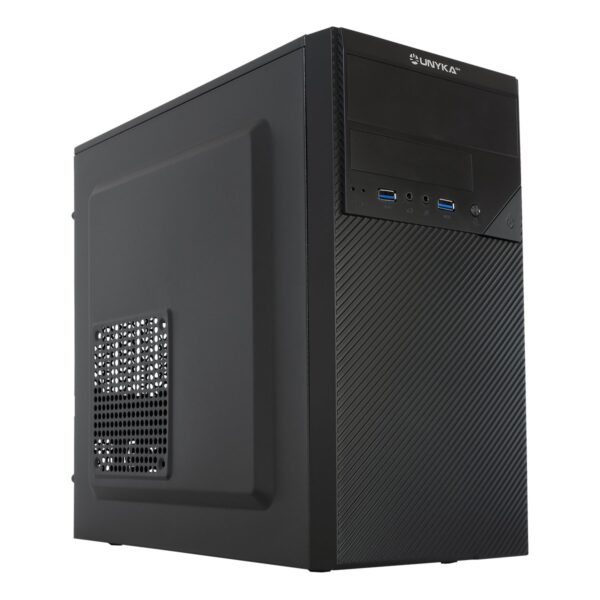 CAJA MICRO-ATX SEMITORRE UNYKA AERO C20(Fuente500W) 2USB3.0 NEGRA 52097