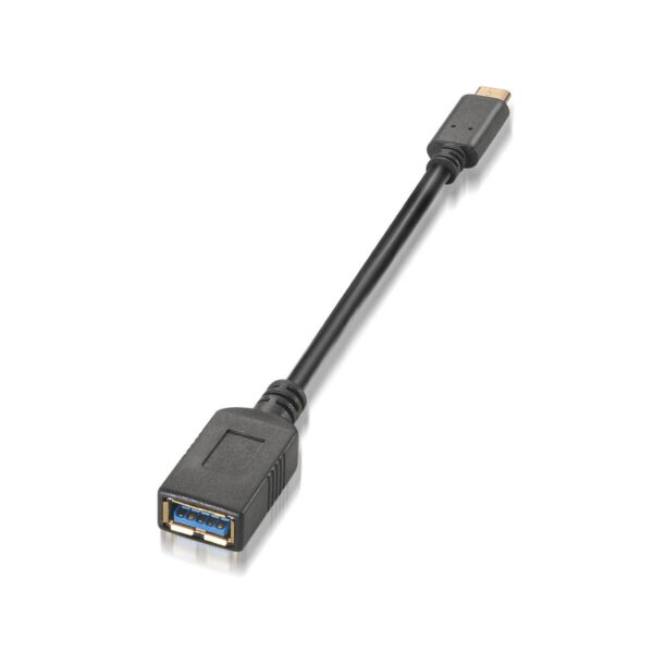 CABLE USB 3.1 GEN1 5GBPS 3A TIPO USB-CM-AH NEGRO 15CM NANOCABLE 10.01.4201