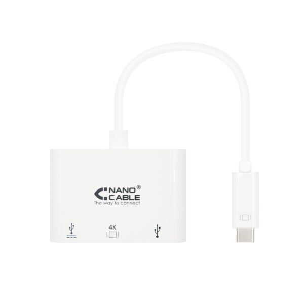 CONVERSOR USB-C A HDMI USB USB-C 3 EN 1 15 CM NANOCABLE 10.16.4302