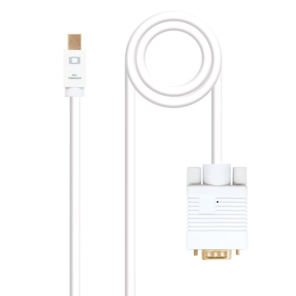 CABLE CONVERSOR MINI DP A VGA MINI DPM - VGAM BLANCO 2.0 M NANOCABLE 10.15.4102