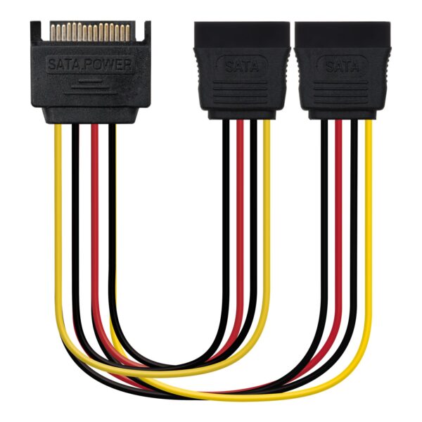 CABLE SATA ALIMENTACION SATAM 2XSATAH 20 CM NANOCABLE 10.19.0103uc
