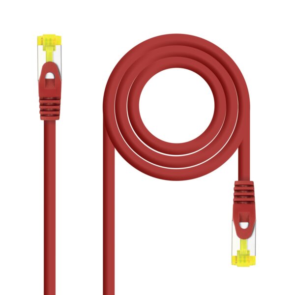 CABLE RED LATIGUILLO RJ45 LSZH CAT.6A SFTP AWG26 ROJO 0.5M NANOCABL 10.20.1900-R