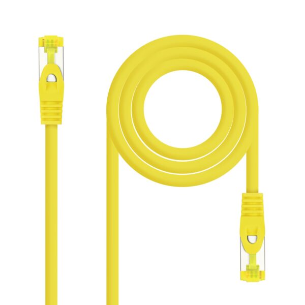 CABLE RED LATIGUILLO RJ45 LSZH CAT.6A SFTP AWG26 AMARILLO 0.5M NANO 10.20.1900-Y