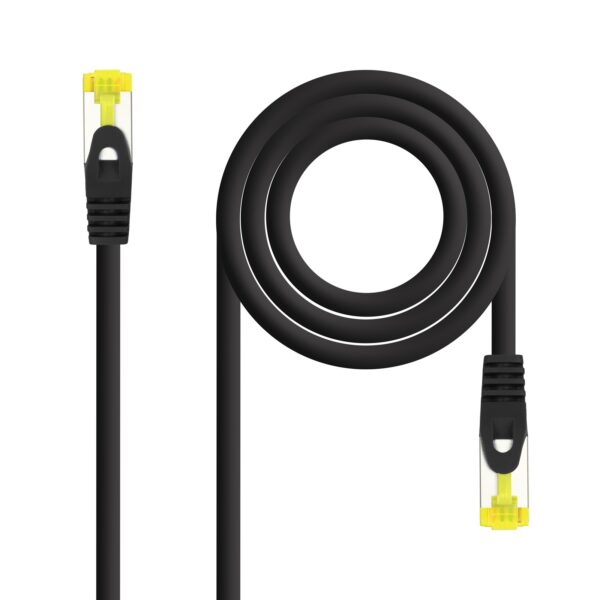 CABLE RED LATIGUILLO RJ45 LSZH CAT.6A SFTP AWG26 NEGRO 3M NANOCABL 10.20.1903-BK