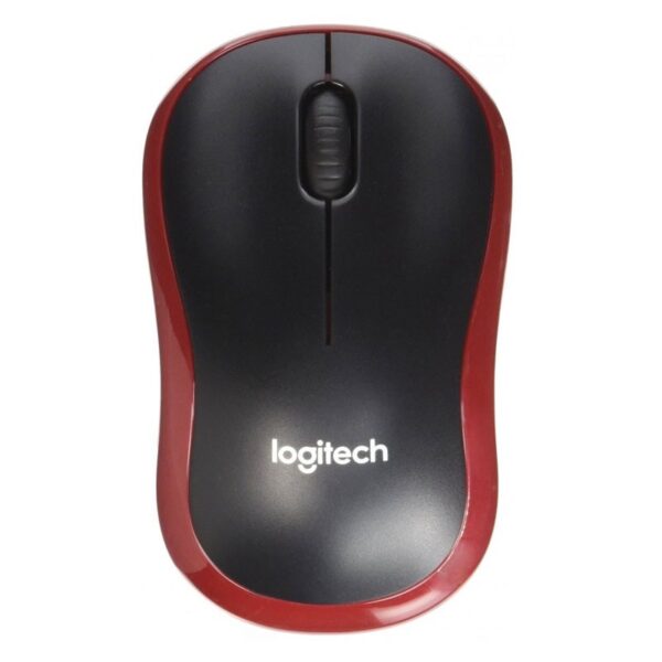 RATON LOGITECH INALAMBRICO M185 NEGRO-ROJO USB/INAL 910-002237