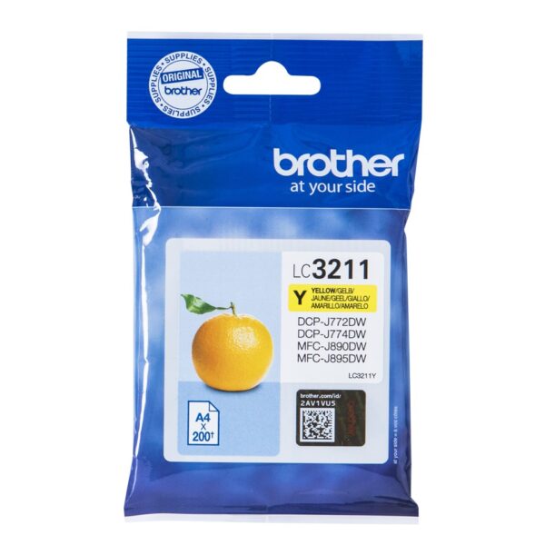 TINTA BROTHER LC3211Y DCPJ572/J772/J774/MFCJ890/J895 ORI AMARILLA