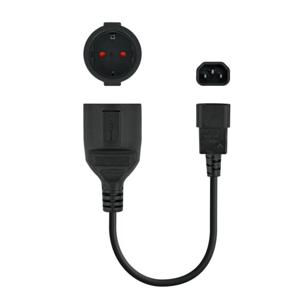 CABLE ADAPTADOR SALIDA SAI IEC A SCHUKO HEMBRA NANOCABLE 10.22.0901