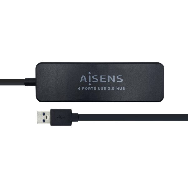 HUB USB AISENS 4P USB 3.0 TIPO A/M A A/H  A106-0399 NEGRO 30CM