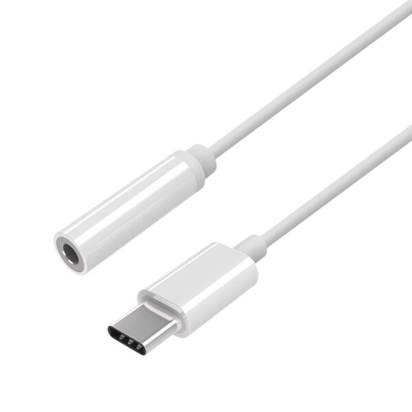 CONVERSOR USB-C MACHO A AUDIO JACK 3.5 HEMBRA AISENS A109-0384 15CM BLANCO
