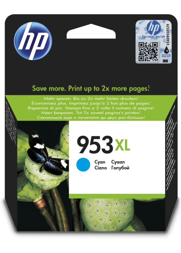 TINTA HP 953XL OFF PRO 7740/8210/8710/8715/8718/8719 ORI CYAN F6U16AE