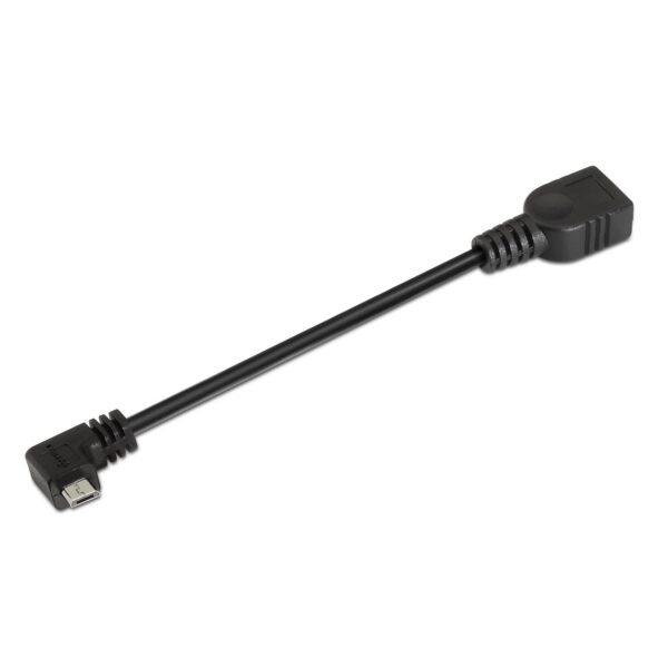 CABLE USB 2.0 OTG ACODADO TIPO MICRO BM-AH NEGRO 15CM AISENS A101-0032