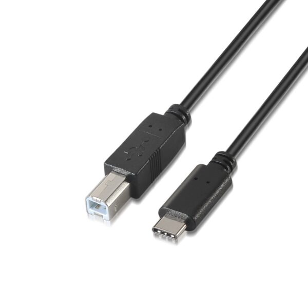 CABLE USB 2.0 IMPRESORA 3A TIPO USB-CM-BM NEGRO 1.0M AISENS A107-0053