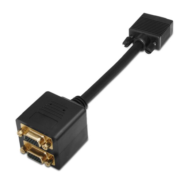 CABLE BIFURCADOR SVGA(3C+9) HDB15M-2XHDB15H ORO 20 CM AISENS A113-0080