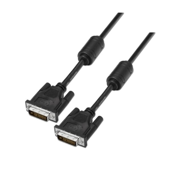 CABLE DVI DUAL LINK 24+1 CON FERRITA M-M NEGRO 1.8M AISENS A117-0089