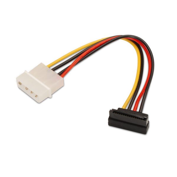 CABLE SATA ALIMENTACION ACODADO MOLEX 4PIN M-SATAH 16CM AISENS A131-0160