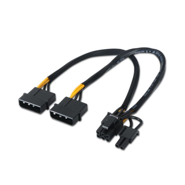 CABLE TARJETA GRAFICA 2XMOLEX 4PM-PCI-E(MOLEX 6+2PIN)M 20CM AISENS A131-0165