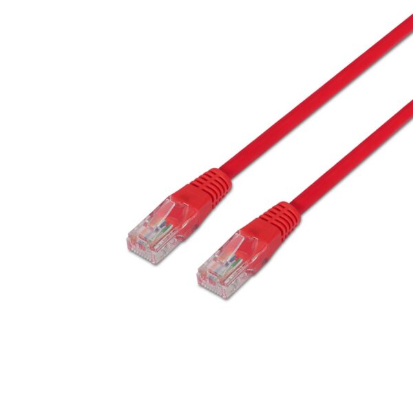 CABLE RED LATIGUILLO RJ45 CAT.5E UTP AWG24 ROJO 0.5M AISENS A133-0187