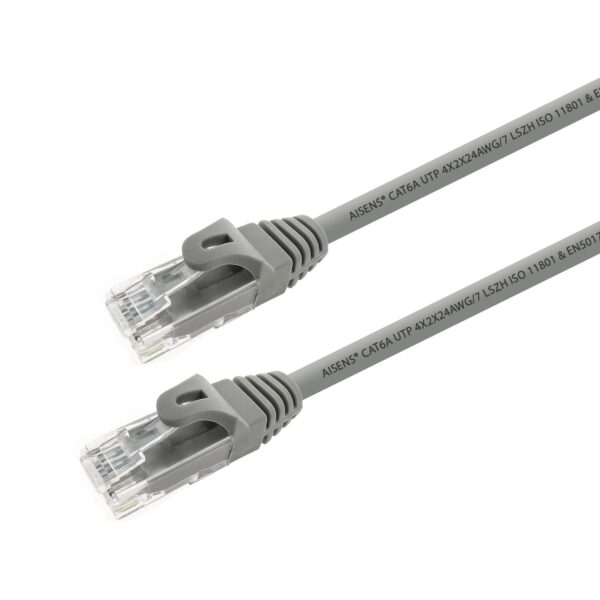 CABLE RED LATIGUILLO RJ45 LSZH CAT.6A UTP AWG24 GRIS 15M AISENS A145-0331