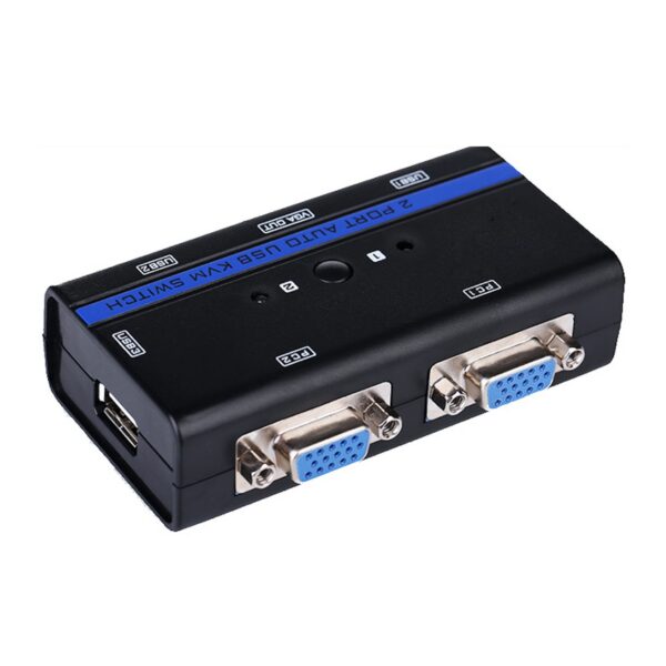 CONMUTADOR KVM VGA USB 1U-2PC+CABLE NEGRO AISENS A111-0064