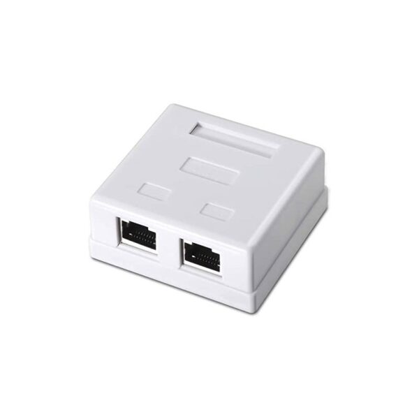 ROSETA DE SUPERFICIE RJ45 CAT.6 FTP 2 TOMAS BLANCO AISENS A139-0304