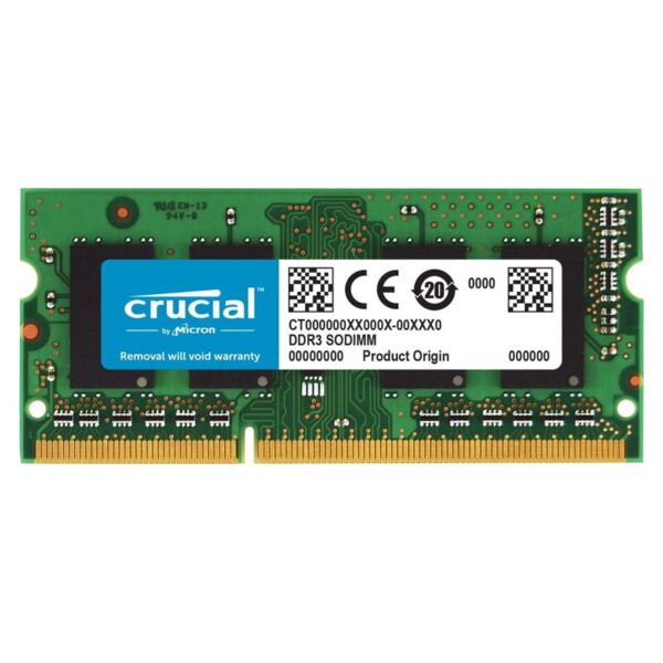 MEMORIA SODIMM DDR3 8GB PC3-12800 1600MHZ CRUCIAL CL11 1.35V CT102464BF160B