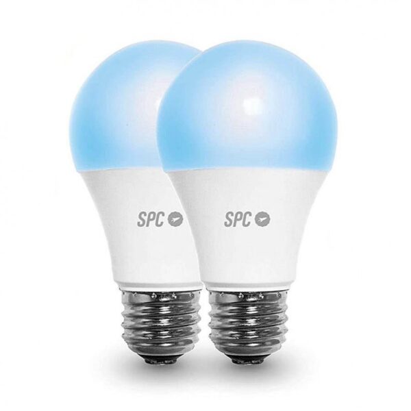 BOMBILLA E27 LED SPC AURA 1050 (P-2) WI-FI INTELIGENTE RGB 10W-1050LM CONTROL APP