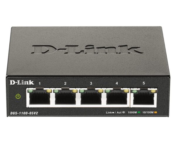 SWITCH D-LINK  5P DGS-1100-05V2/E 10/100/1000 GESTIONABLE EASYSMART