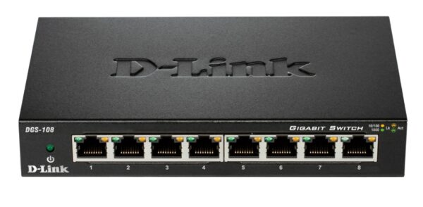SWITCH D-LINK  8P DGS-108/E 10/100/1000 METAL SOHO