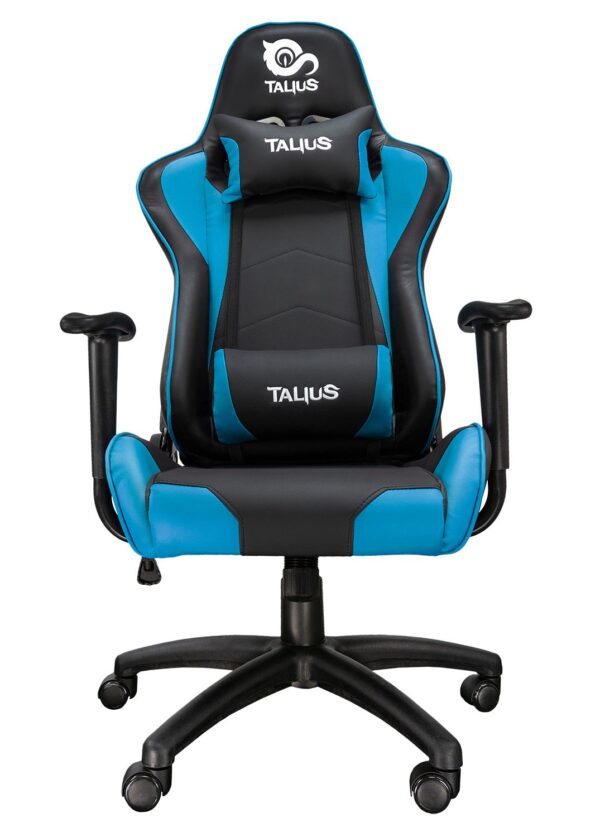 SILLA GAMING  TALIUS GECKO V2 BRAZOS FIJOS BASE NYLON RUEDAS NAYLON NEGRA/AZUL