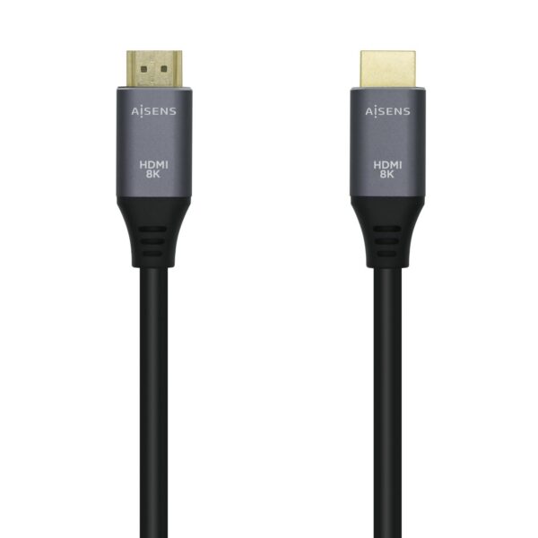 CABLE HDMI V2.1 8K 60HZ 48GBPS AM-AM GRIS NEGRO 1.0M AISENS A150-0426