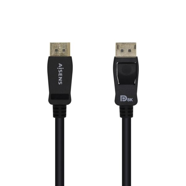CABLE DISPLAYPORT CERTIFICADO V1.4 8K 60HZ DPM-DPM NEGRO 2.0M AISENS A149-0432
