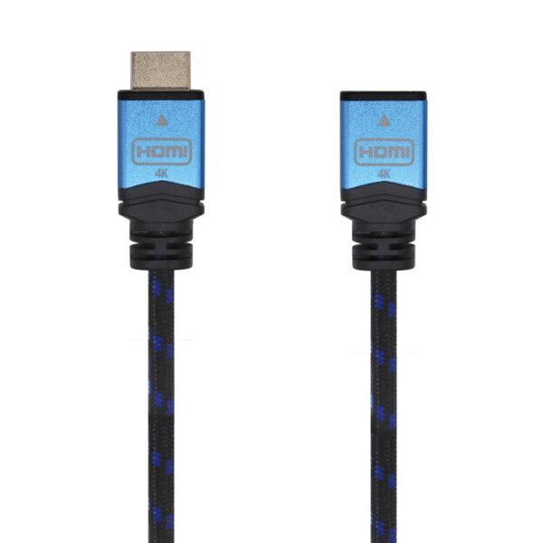CABLE HDMI V2.0 PROLONGADOR 4K60HZ 18GBPS AM-AH NEGRO AZUL 1.0M AISENS A120-0452