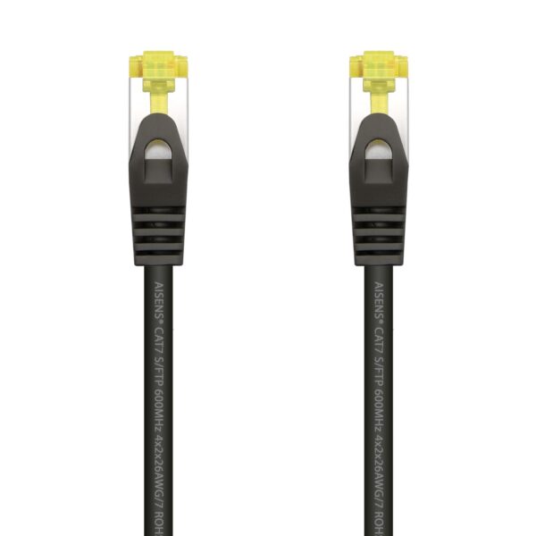 CABLE RED LATIGUILLO RJ45 LSZH CAT.7 SFTP AWG26 NEGRO 0.25M AISENS A146-0484