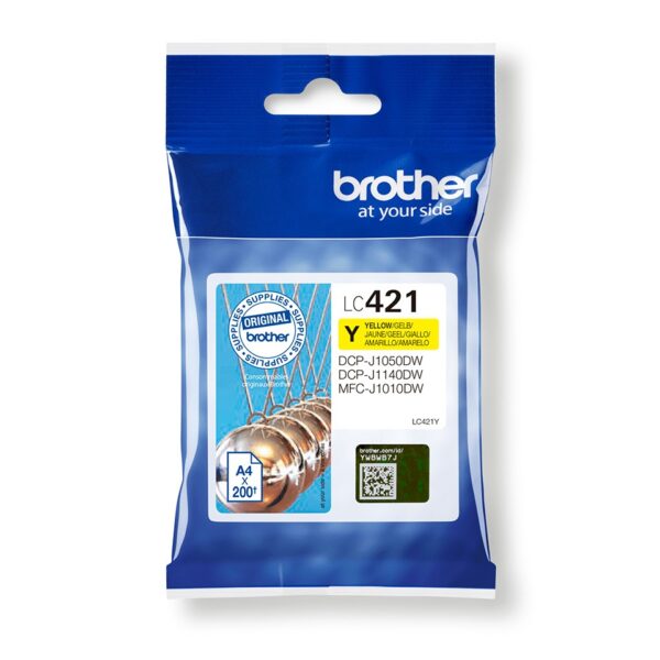 TINTA BROTHER LC421Y MFC-J1010DW/1050DW ORI AMARILLA