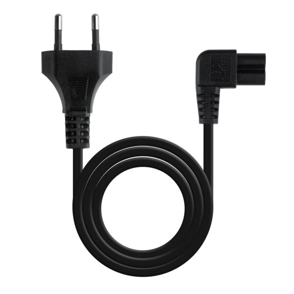 CABLE ALIMENTACION CEE7/16/M-C7/H(ACODADO) 3M NEGRO NANOCABLE 10.22.0503