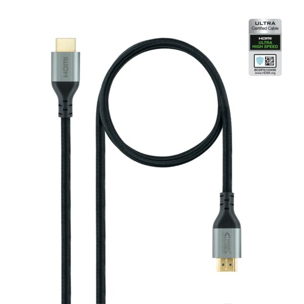 CABLE HDMI 2.1 CERTIFICADO ULTRA HS M-M NEGRO 1M NANOCABLE 10.15.8101